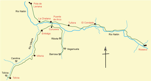 mapa laviana y ramales